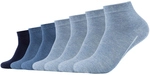 7er Pack camano Soft Baumwoll Quarter Socken 0033 - denim melange 39-42