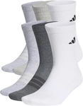 6er Pack adidas Cushioned Crew Socken KE5500 - white/light grey heather/medium grey