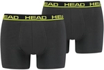 2er Pack HEAD Basic Boxershorts Herren phantom/lime punch S