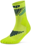 CEP Core Run Merino 3.0 Mid-Cut Laufsocken Damen 654 - lime/blue II (34-37)