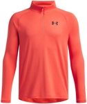 UNDER ARMOUR Tech 2.0 1/2-Zip langarm Sportshirt Jungen 690 - venom red/black L