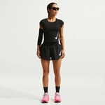 NIKE Tempo Swoosh Dri-FIT Mid-Waist Laufshorts Damen 010 - black/reflective