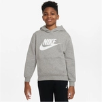 NIKE Sportswear Club Fleece Hoodie Kinder 063 - dk grey heather/white XS...