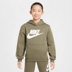 NIKE Sportswear Club Fleece Hoodie Kinder 222 - medium olive/white L (147-158 cm)