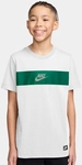 NIKE Sportswear Brandmark T-Shirt Kinder 101 - white/spruce fog XS (122-128 cm)
