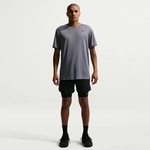 NIKE Dri-FIT kurzarm Fitnessshirt Herren 084 - smoke grey/black XL