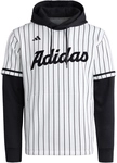 adidas Dugout Pinstripe Baseballtrikot Hoodie Herren KC9962 - white/black M