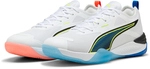 PUMA Eliminate Nitro 4 Game On Handballschuhe 01 - PUMA white/glowing red/ultra blue