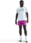 NIKE Miler Winter kurzarm Laufshirt Herren 043 - pure platinum/volt/reflective silv