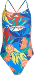 adidas Mexicana Florals Tie-Back Badeanzug Damen JZ5831 - glory blue/white 34