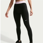 NIKE Pro Mid-Waist Leggings Damen 013 - black/pink foam/white L