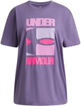 UNDER ARMOUR Block Logo Overize T-Shirt M&auml;dchen 520 - purple luxe/pink trance L