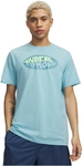 UNDER ARMOUR Oval Wordmark T-Shirt Herren 425 - blue haze/lumos lime L