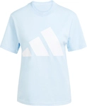 adidas Essentials Big Logo Baumwoll T-Shirt Damen JC5735 - glow blue/white L