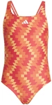 adidas Football-Inspired V-Back Graphic Badeanzug M&auml;dchen KR4887 - lucid red 170