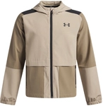 UNDER ARMOUR Unstoppable Woven Jacke Jungen 299 - city khaki/bayou/black M (137-149