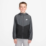 NIKE Sportswear Windrunner Kapuzenjacke Kinder 084 - smoke grey/black/white L