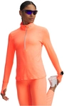 UNDER ARMOUR Qualifier Run 1/2-Zip Laufshirt Damen 824 - electric