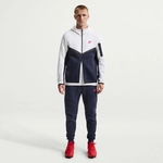 NIKE Tech Fleece Windrunner Kapuzenjacke 100 - white/obsidian/speed red L