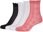 4er Pack camano Ca-Soft Structured Ankle Socken Damen 3100 - lantana 35-38