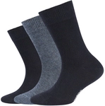 3er Pack camano Soft Bio-Baumwolle Crew Socken Kinder 0004 - navy 23-26