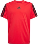 adidas Train Essentials 3-Streifen T-Shirt Jungen JJ1034 - pure ruby/black 152