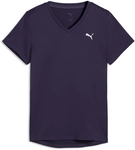 PUMA Tad Essential V-Neck Trainingsshirt Damen 64 - deep plum S