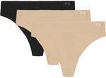3er Pack UNDER ARMOUR Pure Stretch No-Show Solid String Damen 996 - hue 500 w/black L