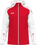 JAKO Sonic Kapuzen-Trainingsjacke 105 - rot/wei&szlig; L