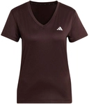adidas Workout Essentials V-Neck Trainingsshirt Damen KC0399 - aurora coffee XS