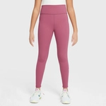 NIKE One Dri-FIT Tights M&auml;dchen 641 - peony/white L (146-156 cm)