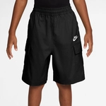 NIKE Sportswear Club Woven Cargoshorts Kinder 010 - black/white XL (158-170 cm)