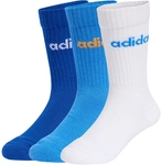 3er Pack adidas Linear Crew Socken Kinder KE7087 - white/ray blue/team royal blue