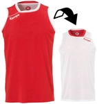 Kempa Reversible Tanktop Basketballtrikot Kinder rot/wei&szlig; 152
