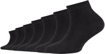 7er Pack camano Soft Bio-Baumwoll Quarter Socken Kinder 0005 - black 27-30