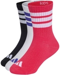 3er Pack adidas 3-Streifen Cushioned Sportswear Crew Retro Socken Kinder KQ9224...