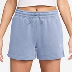 NIKE Sportswear Phoenix Fleece Mid-Waist Shorts Damen 407 - hydrogen blue/sail S