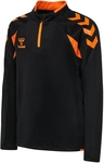 hummel hmlCORE 2.0 1/2-Zip Sweatshirt Kinder 2461 - black/orange tiger 116