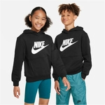NIKE Sportswear Club Fleece Hoodie Kinder 010 - black/white XS (122-128 cm)