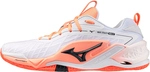 Mizuno Wave Stealth Neo 2.1 Volleyballschuhe 80 - white/black/flamingo coral 46