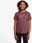 NIKE One Dri-FIT kurzarm Trainingsshirt M&auml;dchen 655 - pink smoke/white XL (156-166