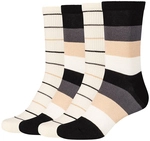 4er Pack s.Oliver Stripes Crew Socken Damen 9999 - black 35-38
