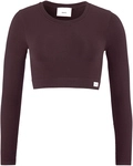 CRAFT Collective Rib Cropped langarm Trainingsshirt Damen 499000 - dk plum M/L