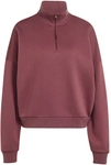 adidas 3-Streifen Studio Fleece 1/2-Zip Sweatshirt Damen LE5514 - magic mauve XS