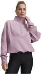 UNDER ARMOUR Unstoppable Fleece 1/2-Zip Sweatshirt Damen 698 - mauve pink/mauve...