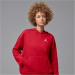 NIKE Jordan Jumpman Fleece Hoodie Damen 687 - gym red/white L