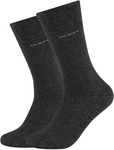2er Pack camano Soft Crew Socken 0008 - anthracite 35-38