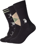 3er Pack camano Soft Christmas Socken in Geschenkbox Herren 9997 - black mix...