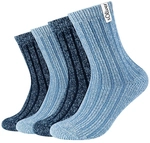 4er Pack s.Oliver Cosy Rib Crew Socken 5300 - stone melange 35-38