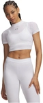 UNDER ARMOUR HeatGear Elite Cropped Mock kurzarm Funktionsshirt Damen 100 -